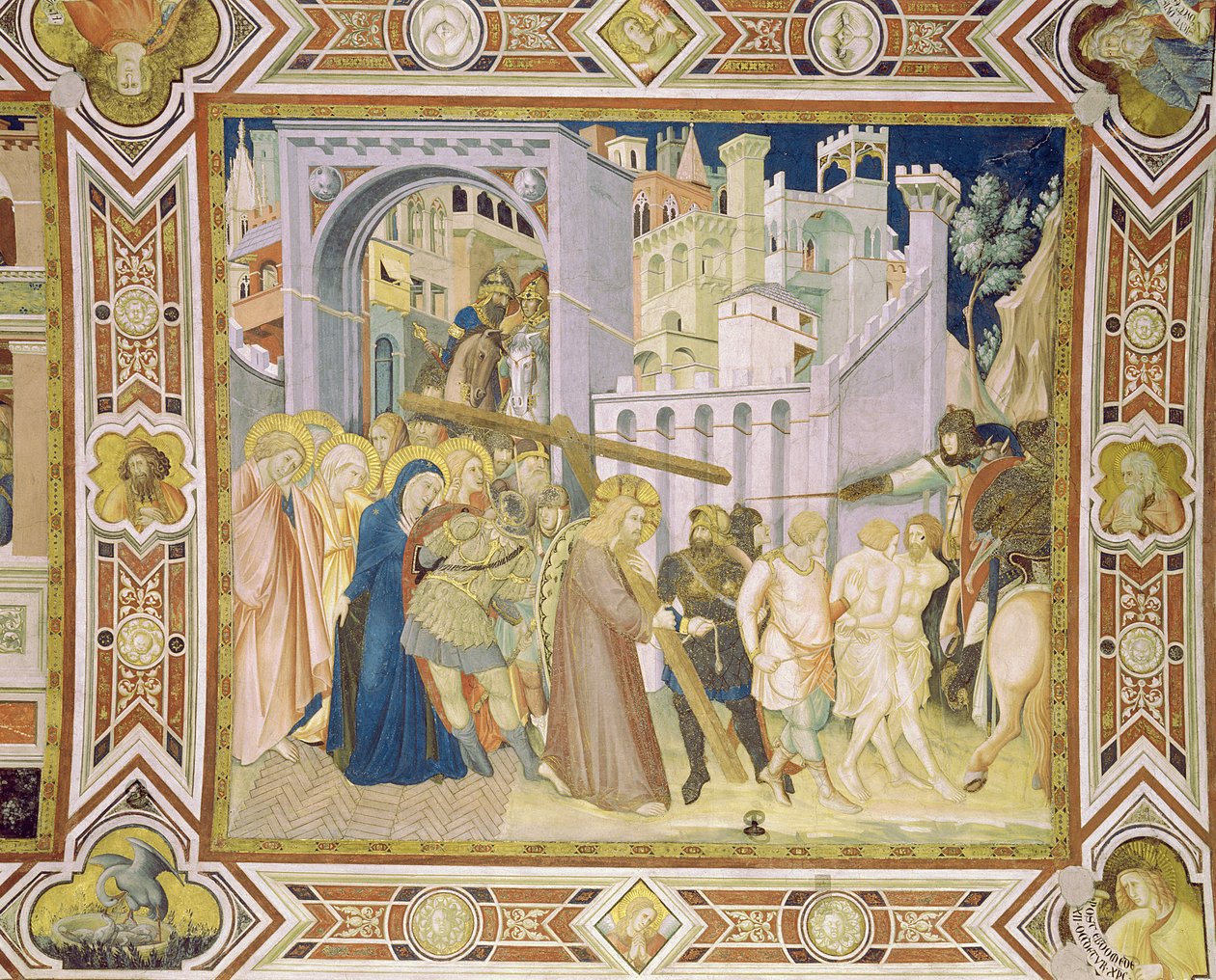 El Camino al Calvario, 1320 de Pietro Lorenzetti