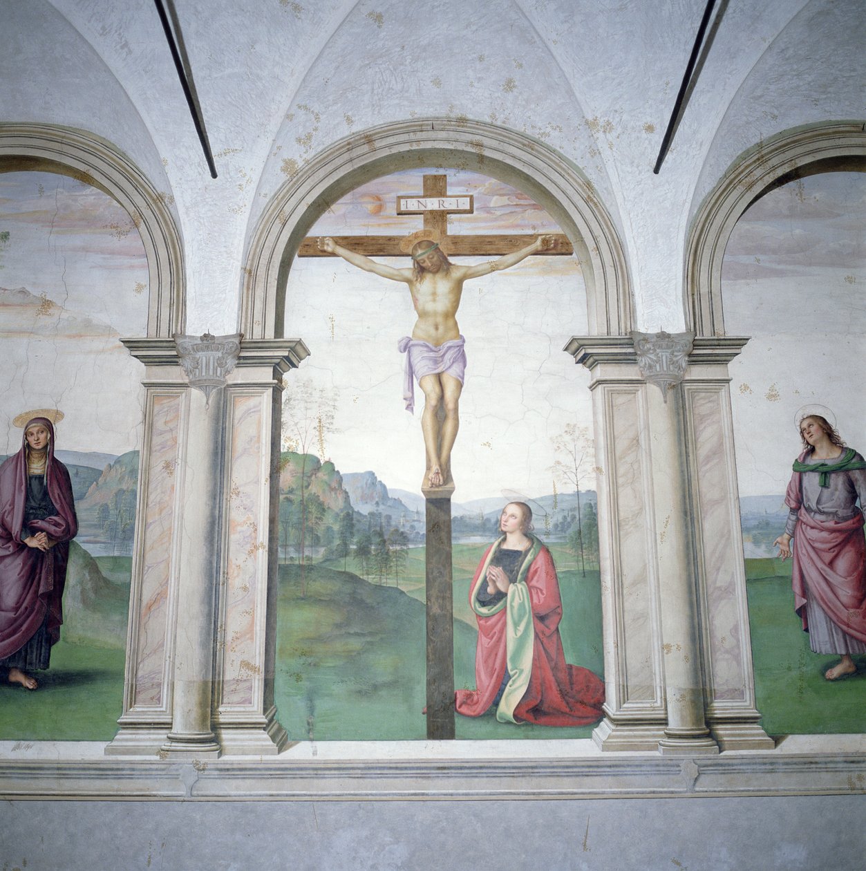 Crucifixión, 1493-6 de Pietro Perugino