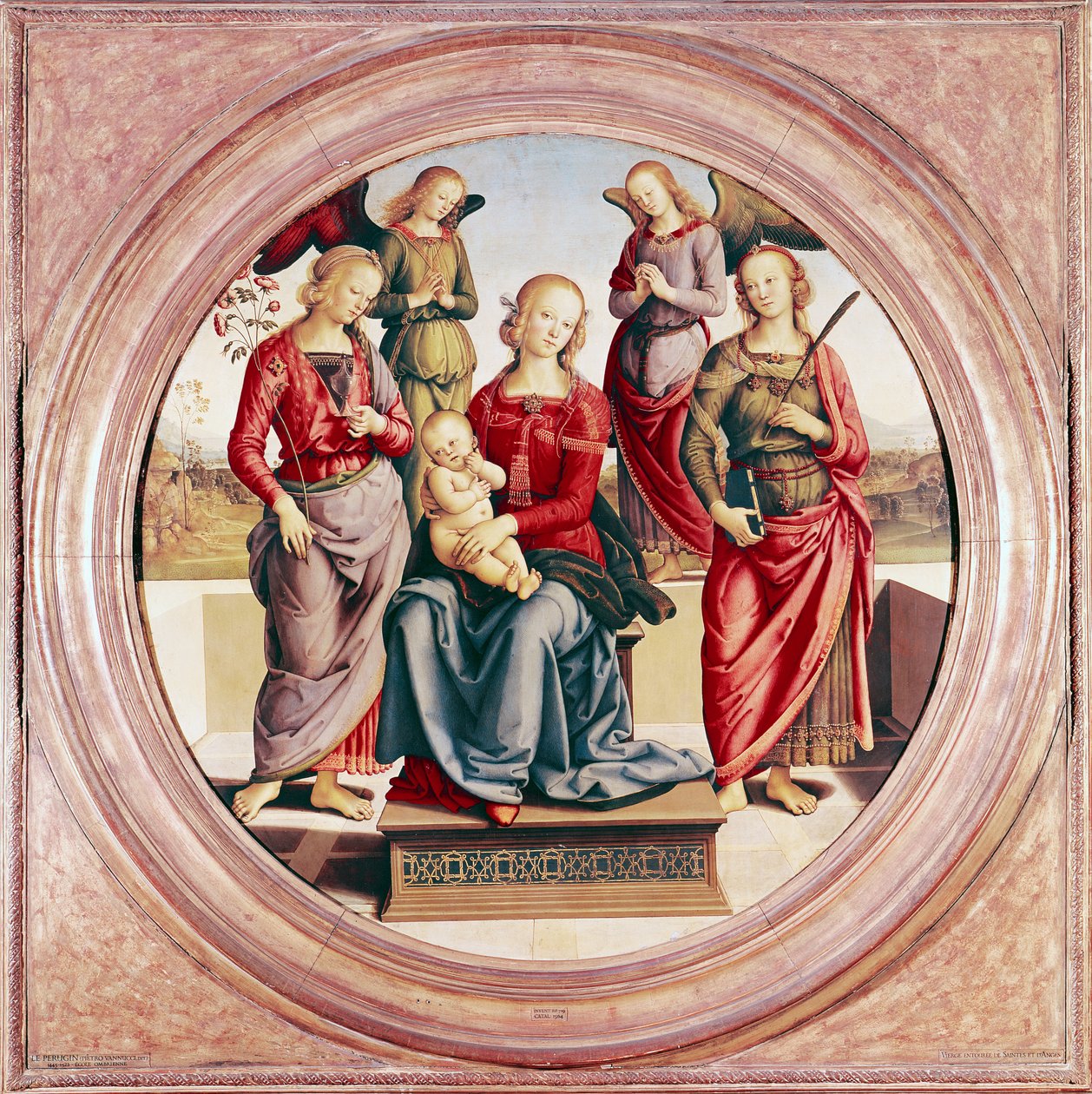 Madonna y el Niño con Santa Rosa y Catalina de Alejandría de Pietro Perugino