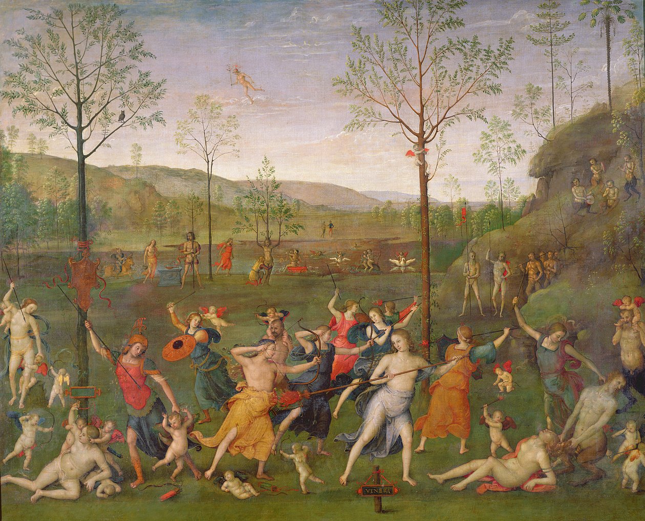 La Batalla del Amor y la Castidad, después de 1503 de Pietro Perugino