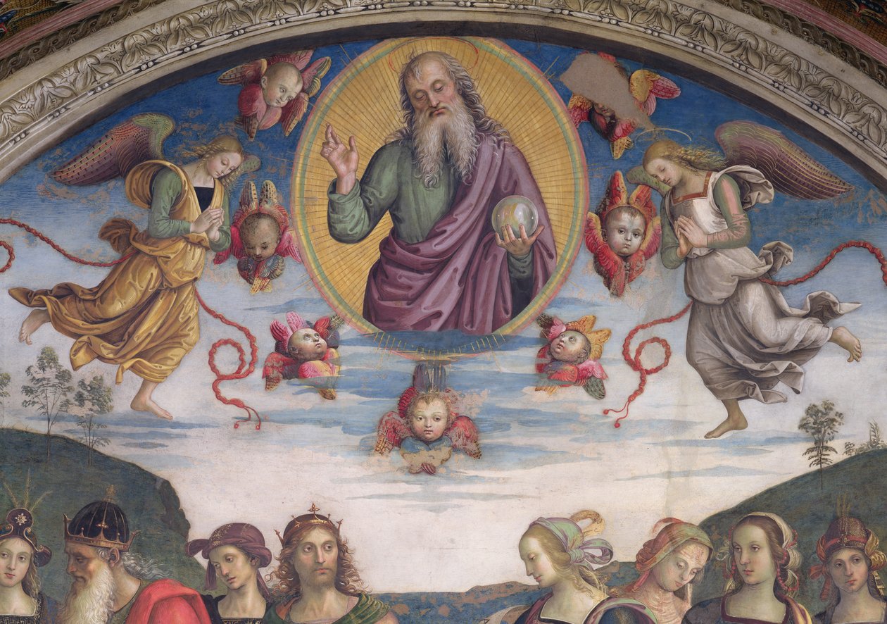 El Padre Eterno en gloria con profetas y sibilas, de la Sala dell