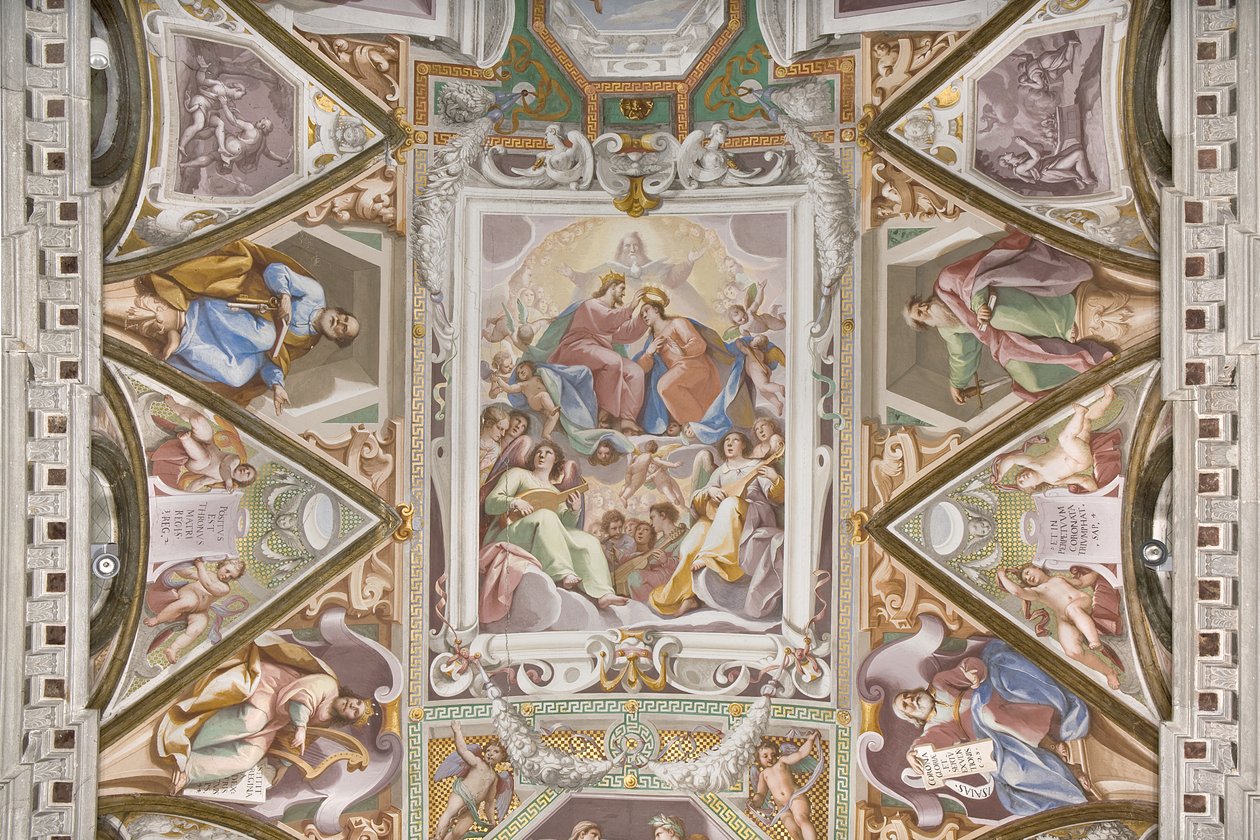 La Coronación de la Virgen María (detalle) de Pietro Sorri