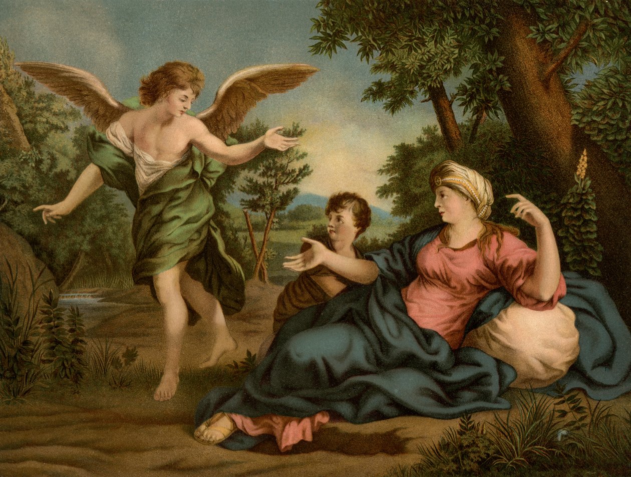 Agar e Ismael en el desierto de Pietro da Cortona