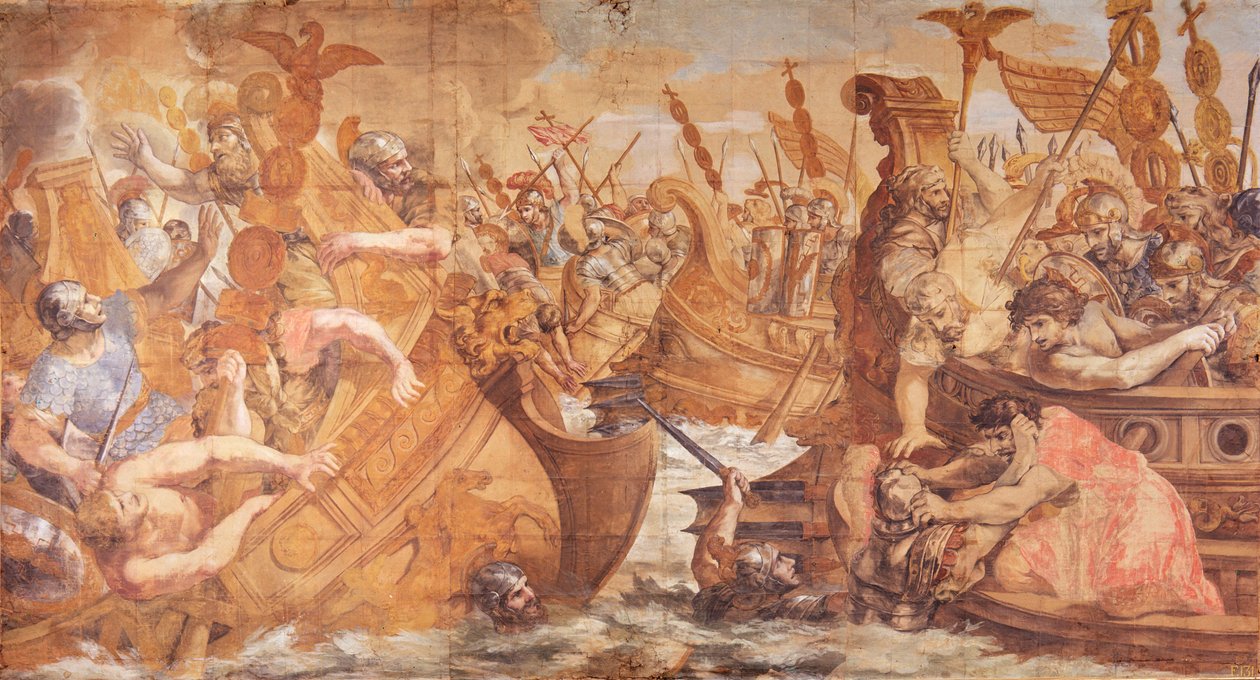 Batalla naval romana de Pietro da Cortona