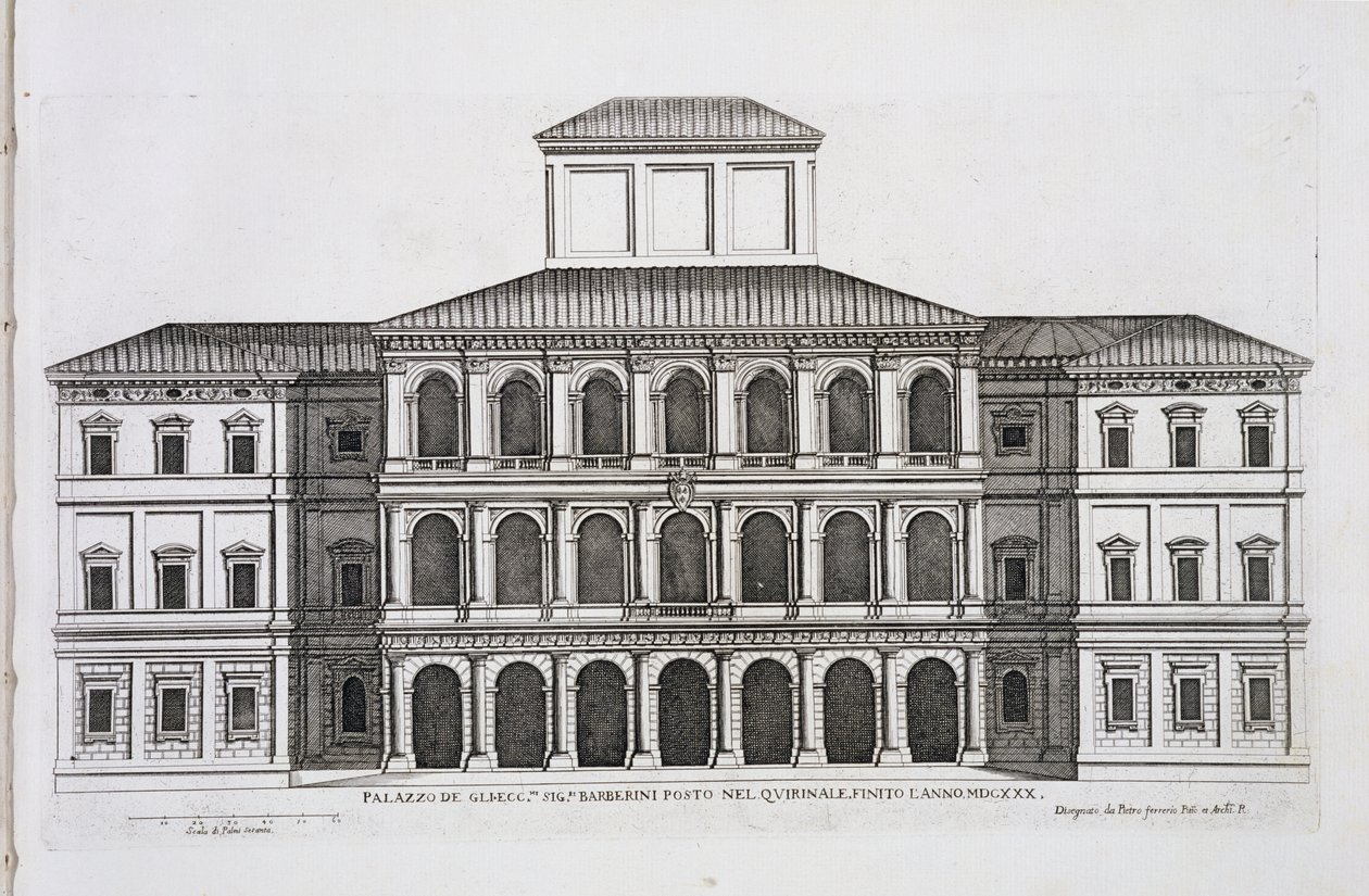 Palazzo Barberini en el Quirinale, terminado en 1630, de 