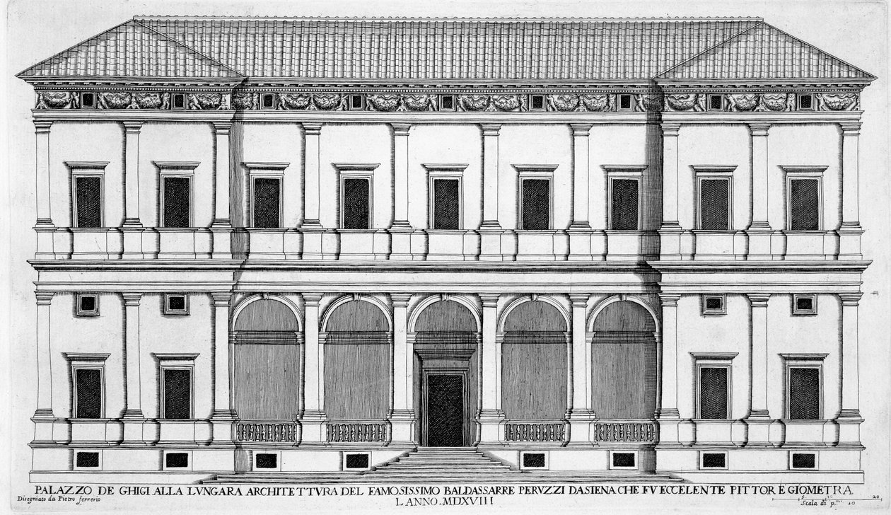Palazzo Chigi en la Lungara, Roma, de 