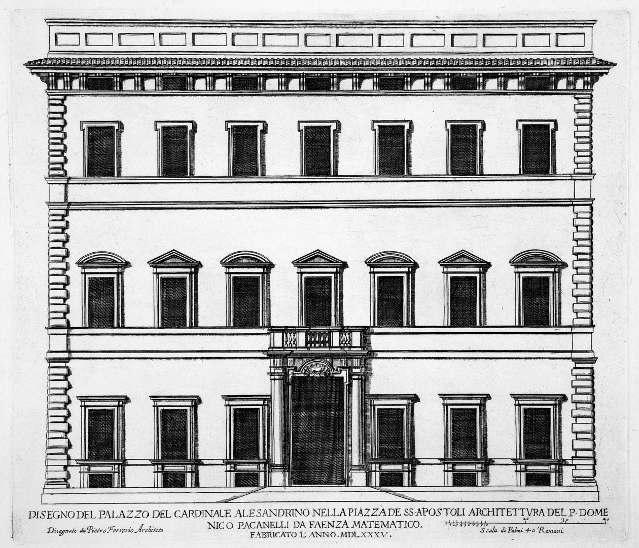 Palacio del Cardenal Alesandrino, Piazza SS Apostoli, Roma, de 