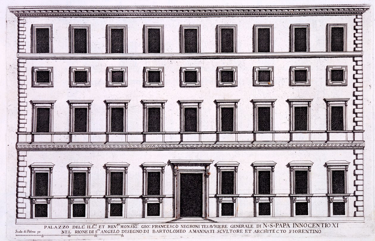 Palacio de Giovanni Francesco Negroni, Tesorero del Papa Inocencio XI (1611-89), Roma, de 