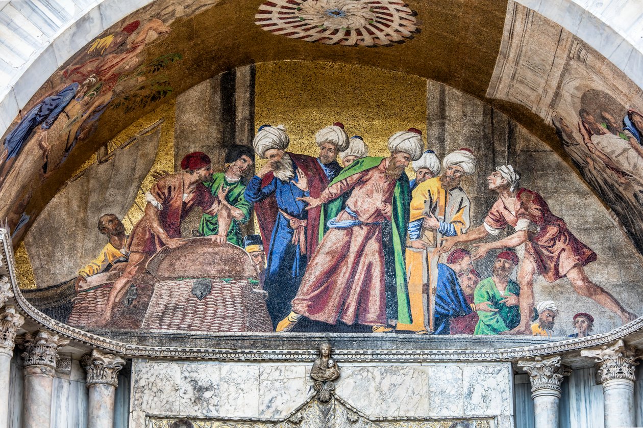 Transporte del cuerpo de San Marcos de Alejandría a Venecia, hacia 1660 (mosaico) de Pietro (1605-78) Della Vecchia