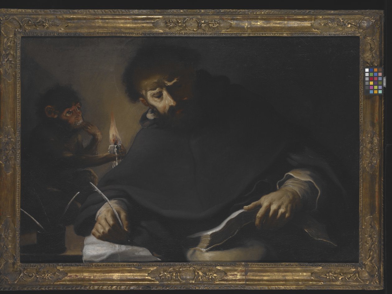 Santo Domingo y el diablo (óleo sobre lienzo) de Pietro (1605 78) Della Vecchia