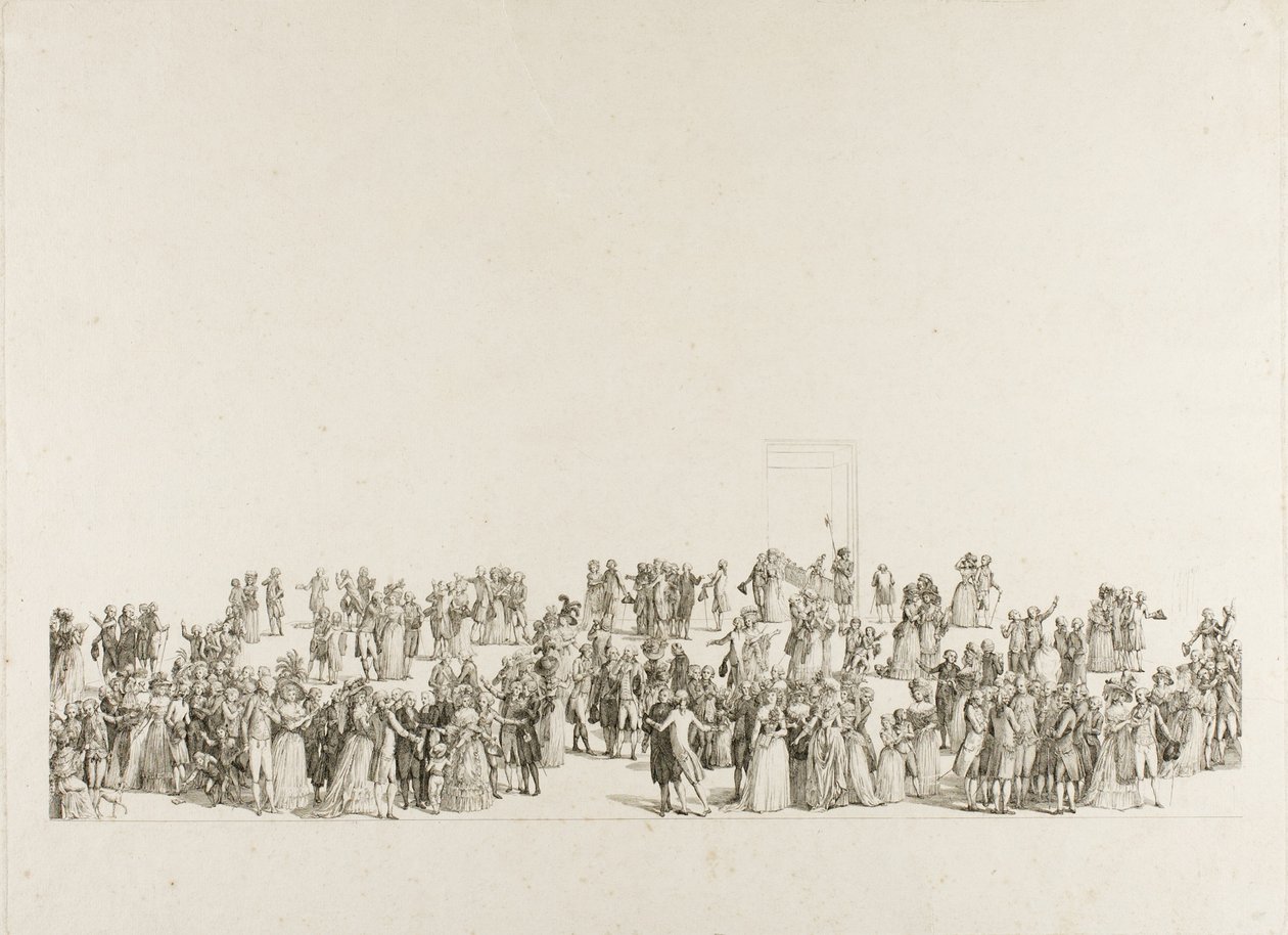 La exposición en el Salón del Louvre en 1787, 1787 de Pietro Antonio Martini