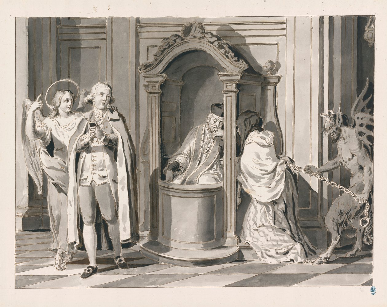 Confesión o Penitencia de Los Siete Sacramentos de Pietro Antonio Novelli