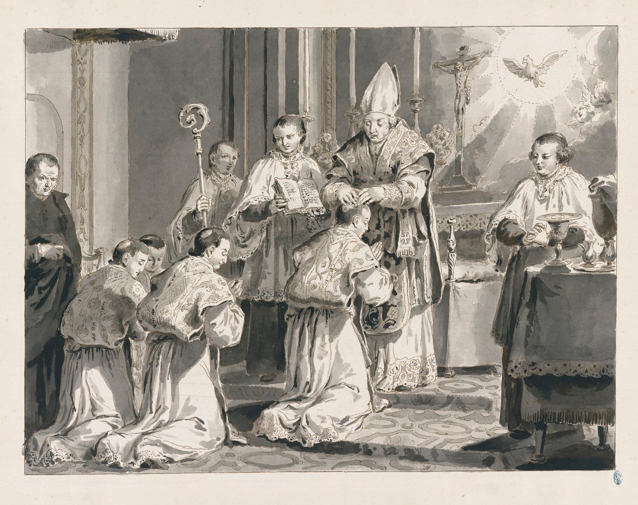 Ordenación de los siete sacramentos de Pietro Antonio Novelli