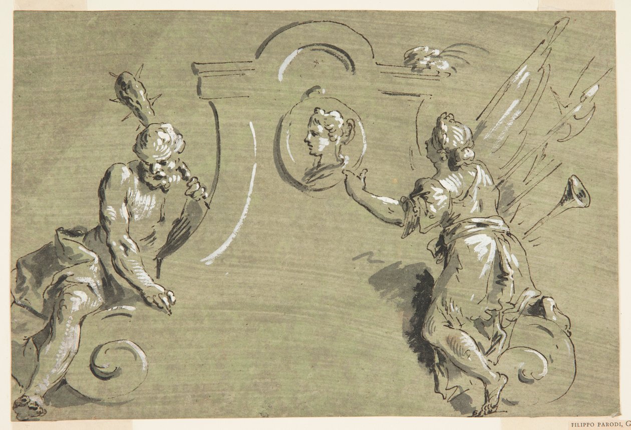 Proyecto para parte de una decoración pintada de Pietro Antonio Novelli