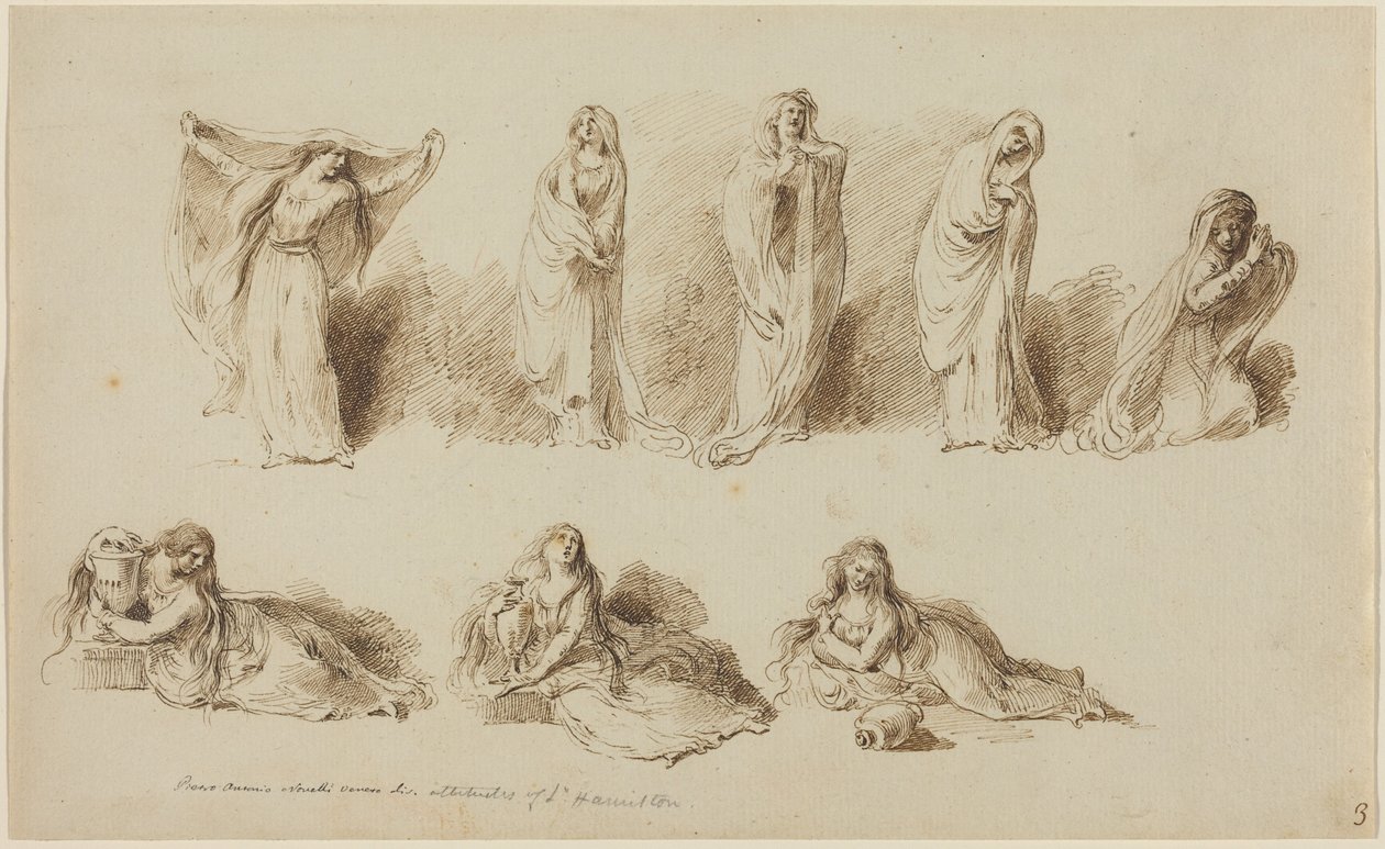 Las actitudes de Lady Hamilton de Pietro Antonio Novelli