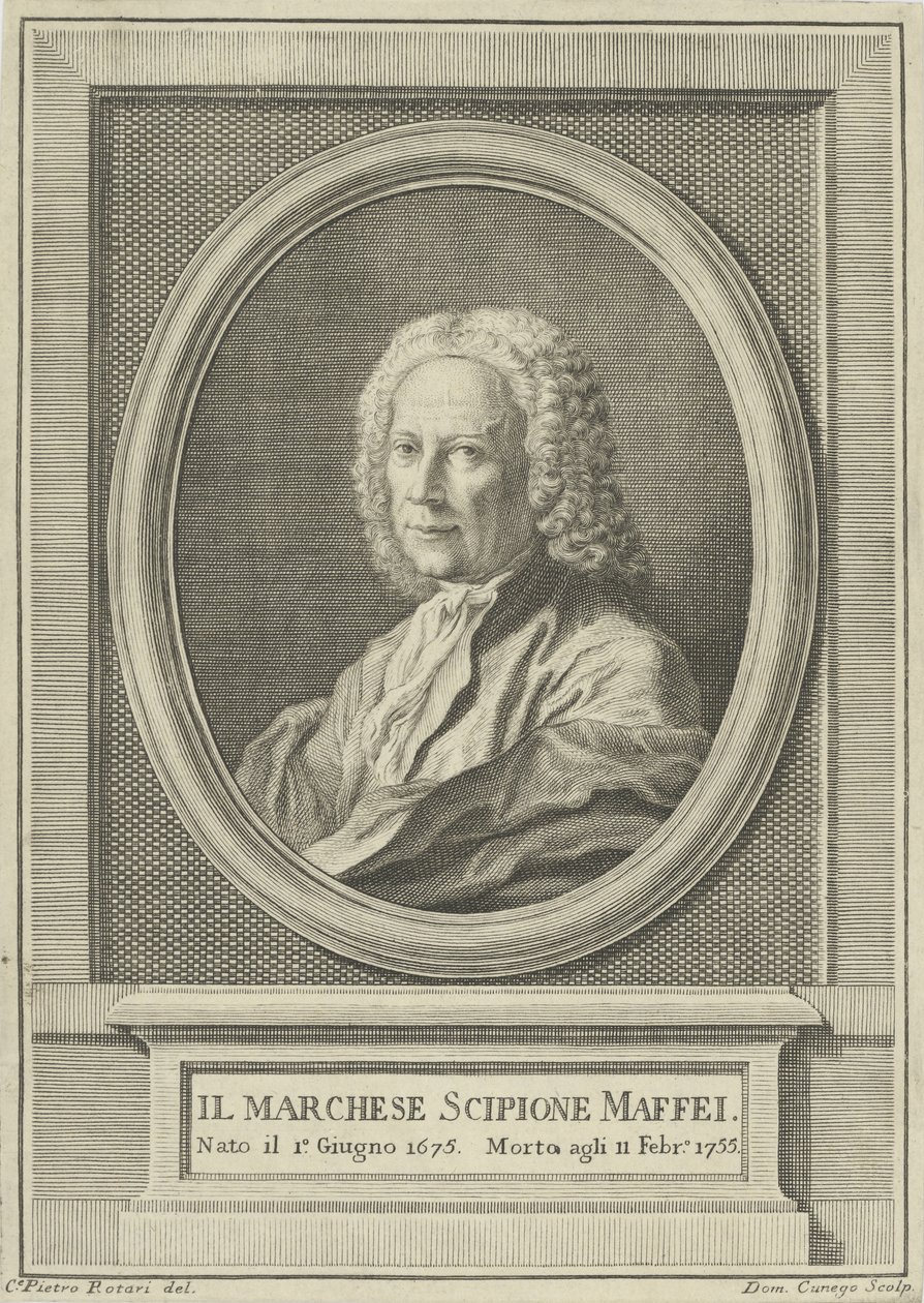 Retrato del poeta Scipione Maffei 1675-1755, c. 1750 de Pietro Antonio Rotari