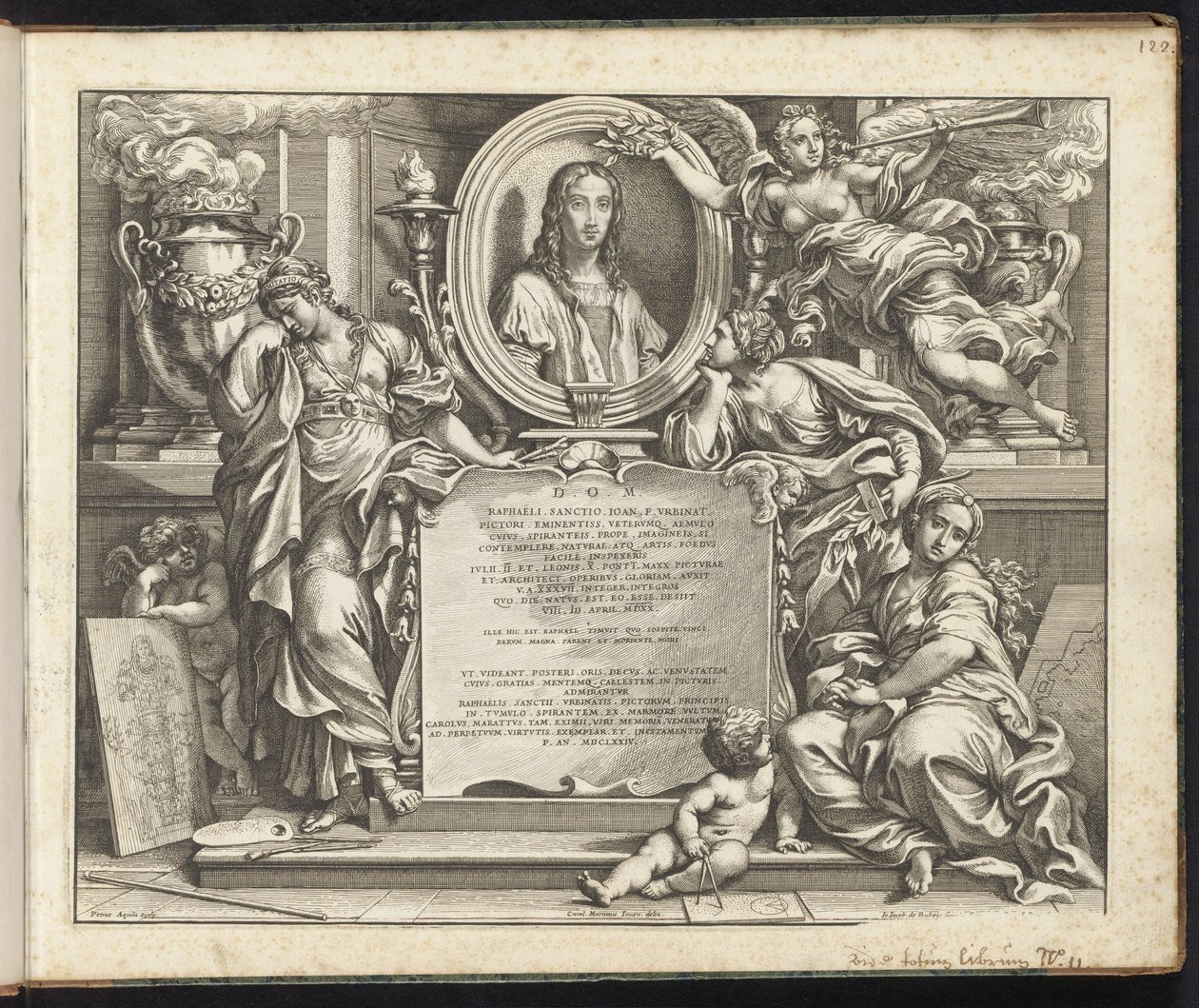 Retrato de Rafael Biblia de Rafael (título de la serie) Imagines Veteris ac Novi Testamenti (título de la serie) de Pietro Aquila
