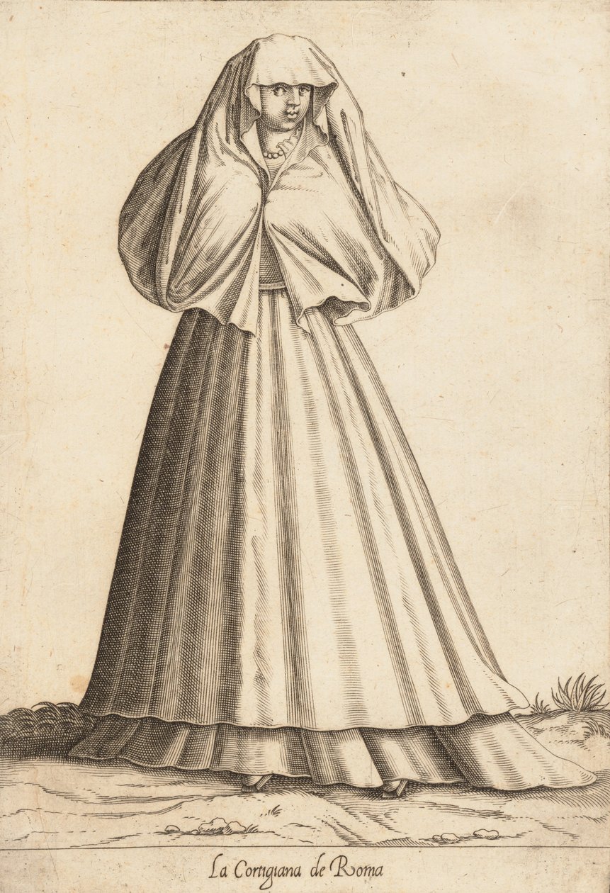 La Cortesana de Roma, ca. 1580 de Pietro Bertelli.
