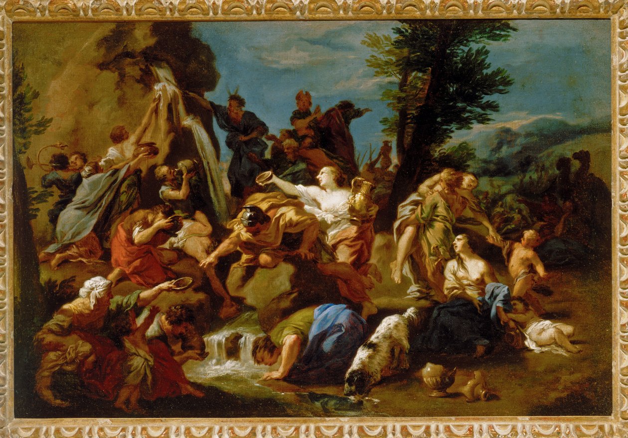 Moisés golpeando la roca en el desierto,
segunda mitad del siglo XVII (óleo sobre lienzo) de Pietro Dandini