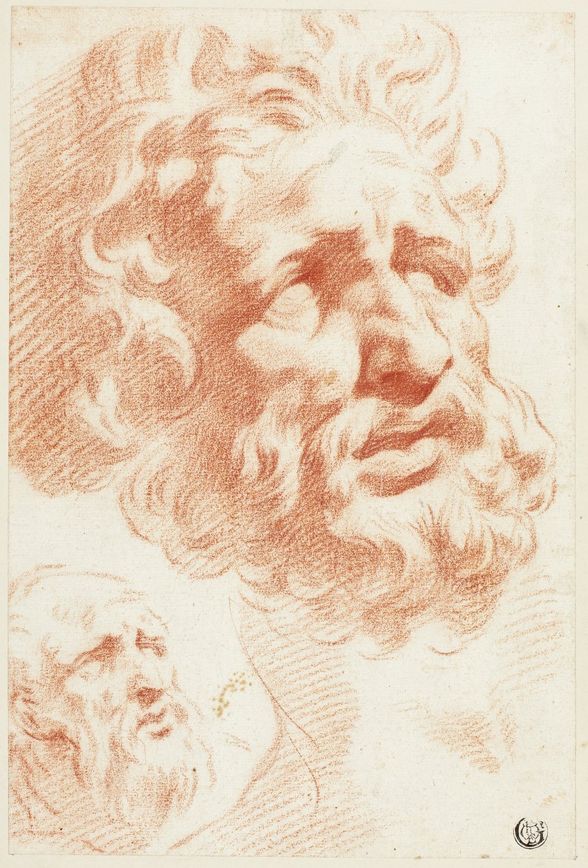 Dos cabezas barbudas de Pietro Dandini