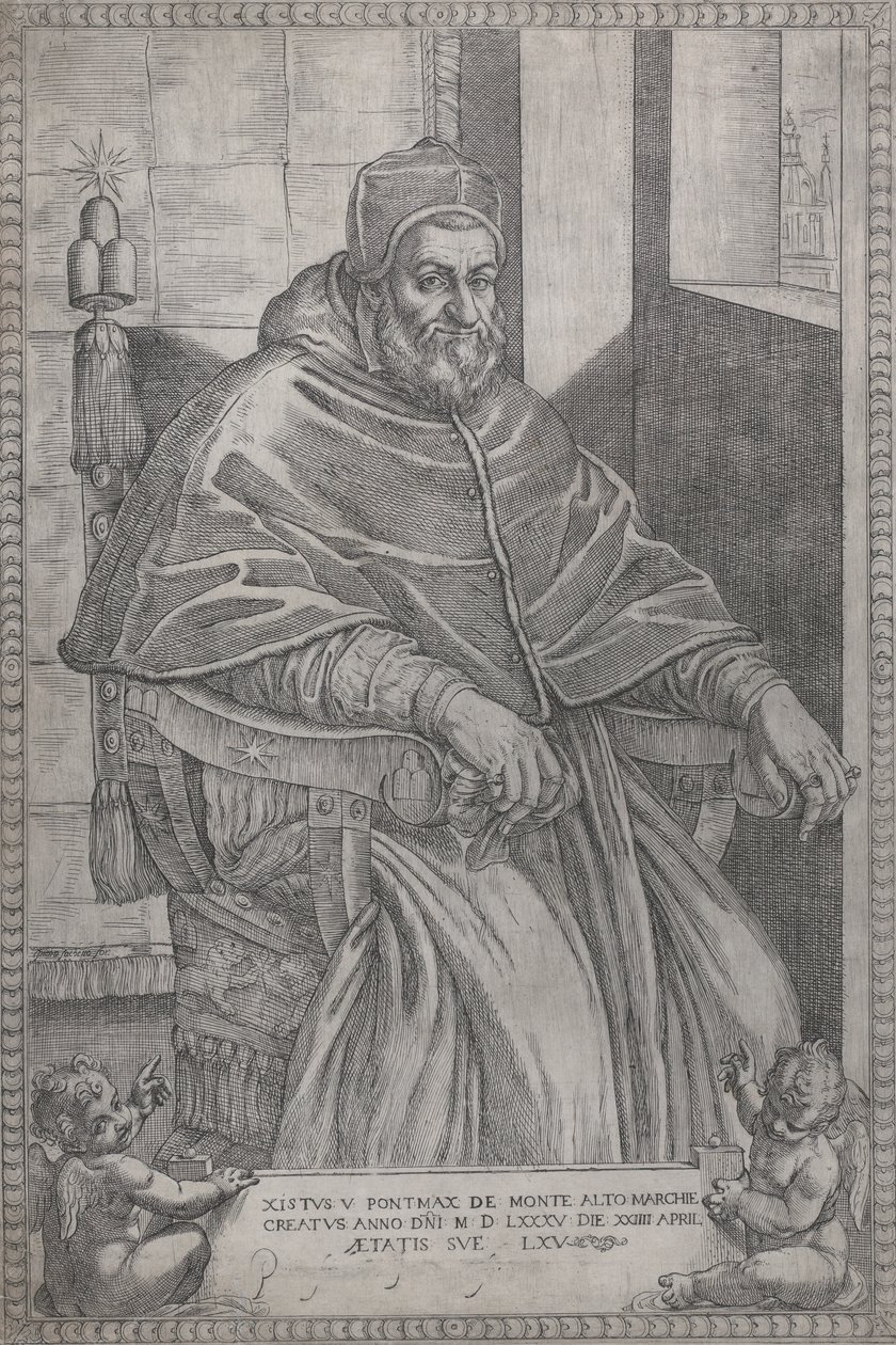Retrato del Papa Sixto V de Pietro Facchetti