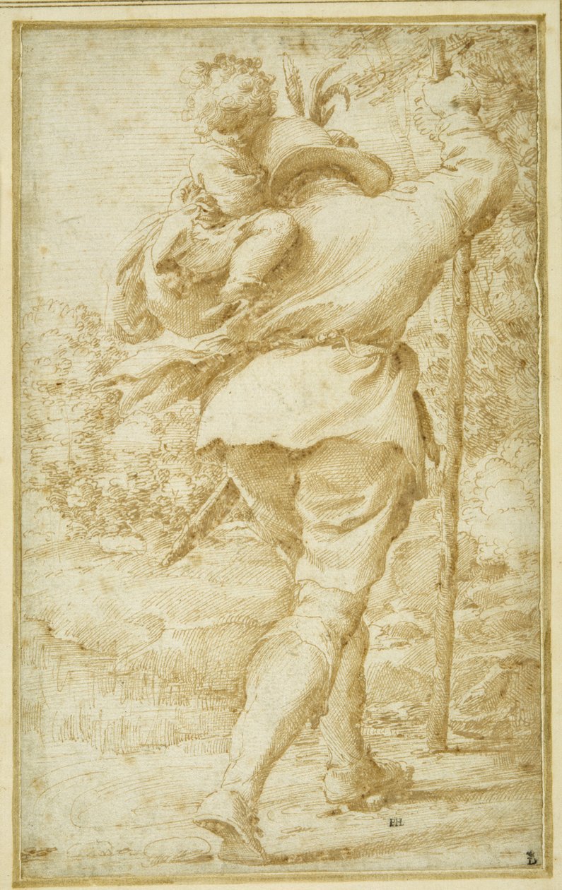 San Cristóbal llevando al Niño Jesús de Pietro Faccini