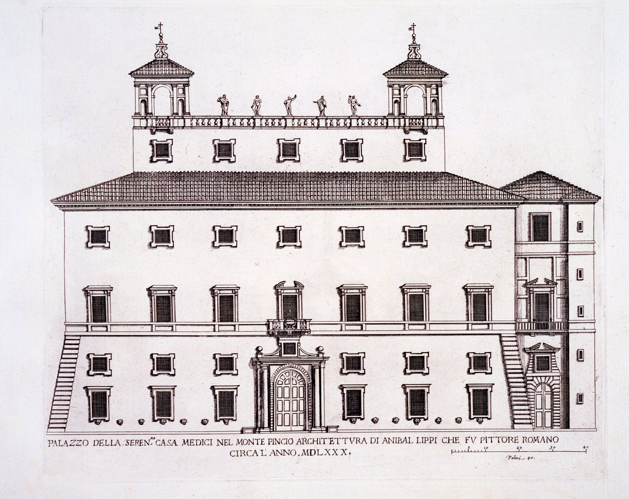 Palazzo Serenissima, Casa Medici, en la colina del Pincio, Roma, de 