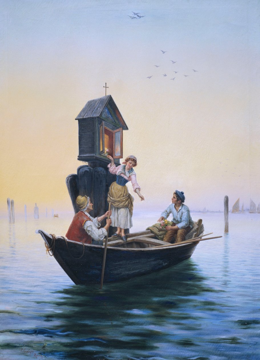 Asistiendo a un santuario veneciano de Pietro Gabrini