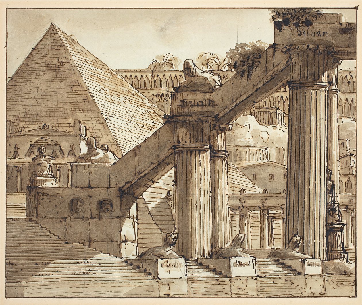 Diseño Escénico Egipcio de Pietro Gonzaga