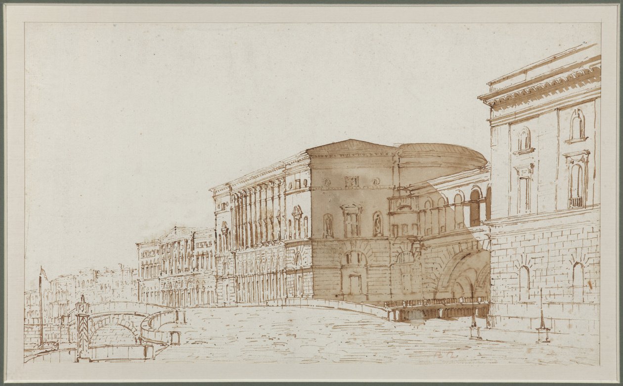El Teatro del Hermitage en San Petersburgo de Pietro Gonzaga