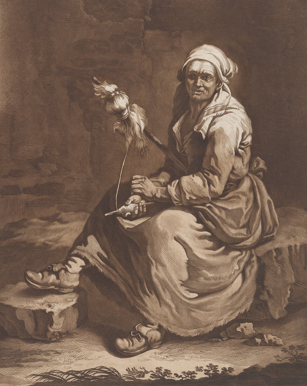 La vieja trabajadora, ca. 1757-1804 de Pietro Jacopo Palmieri
