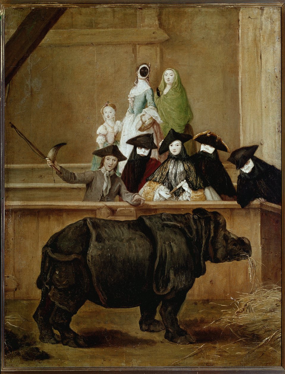 Exposición de Clara, rinoceronte indio de Pietro Longhi