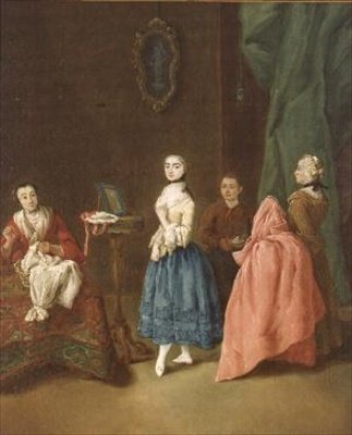 Dama en la Modista de Pietro Longhi