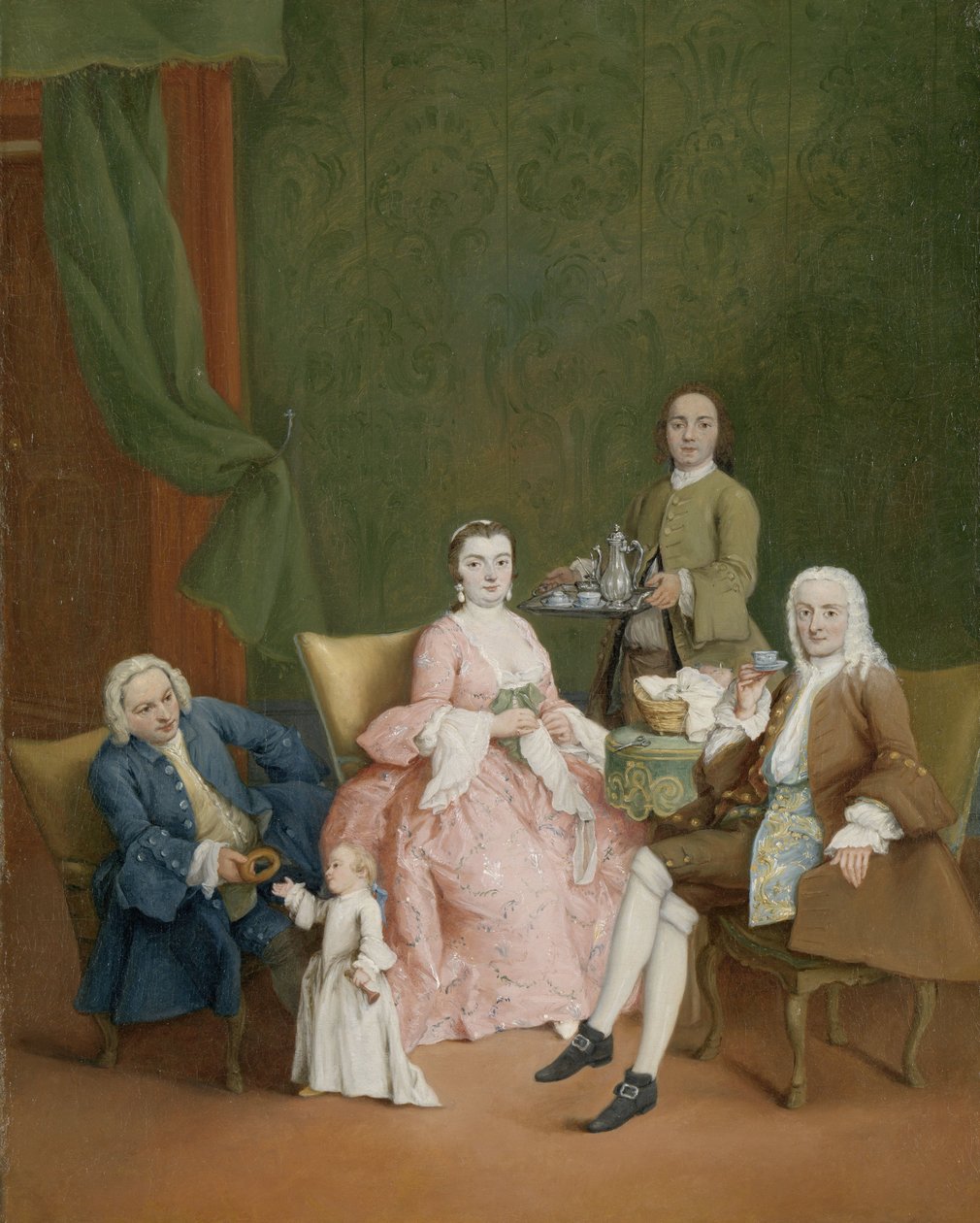 Retrato de una familia veneciana con un criado sirviendo café
Retrato de una familia veneciana con un criado sirviendo café de Pietro Longhi