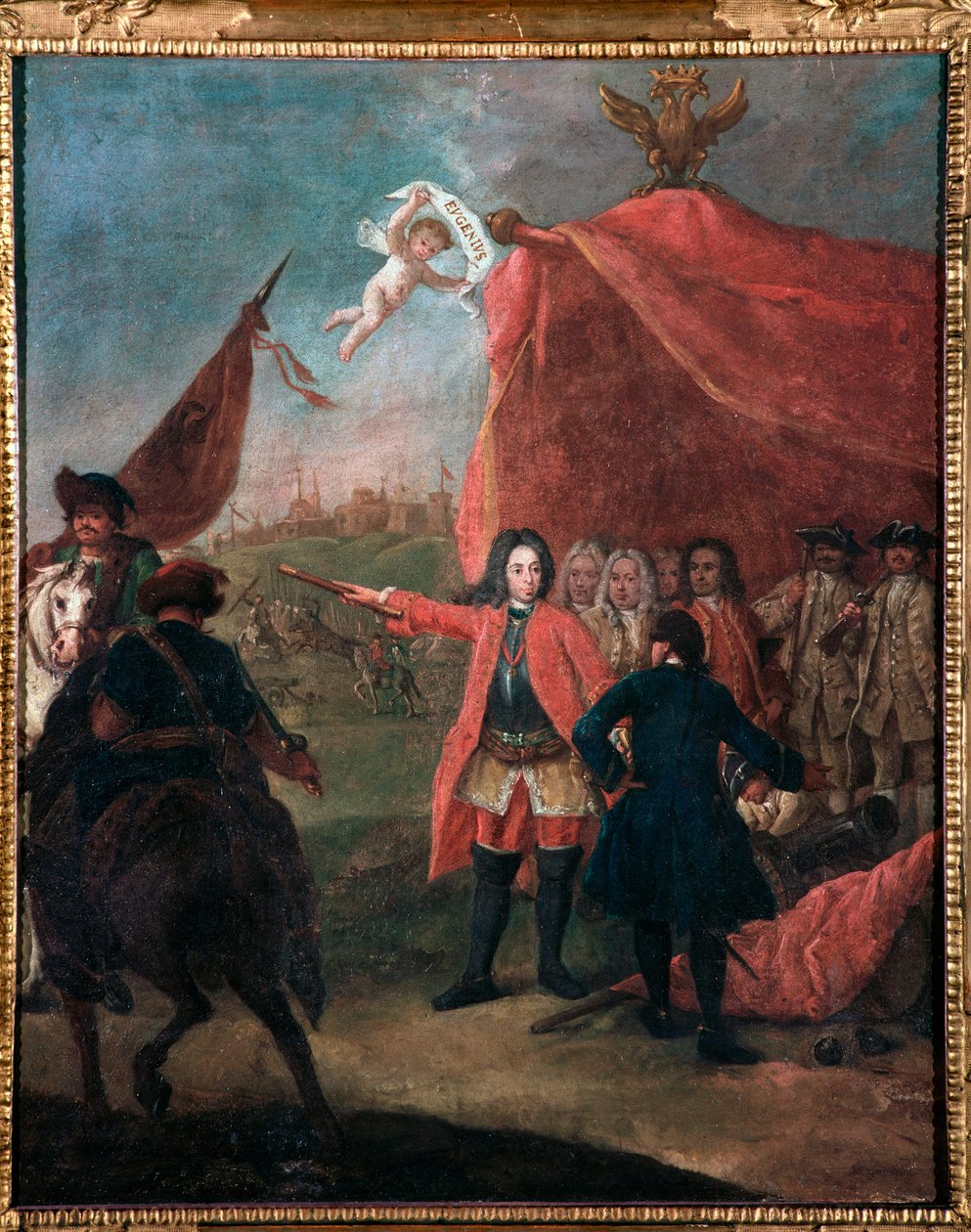 Representación de Eugenio de Saboya (1663-1736) llamado Príncipe Eugenio (Retrato del Príncipe Eugenio de Saboya) Pintura de Pietro Longhi (1702-1785) 1755 Dim 62x51 cm Ca 