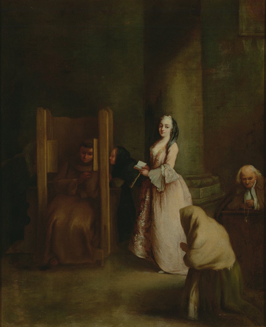 La confesión, 1750s de Pietro Longhi