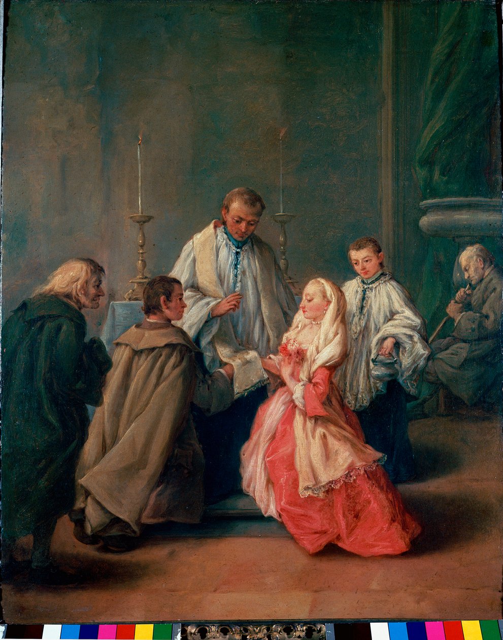 Los sacramentos: Ceremonia de boda de Pietro Longhi