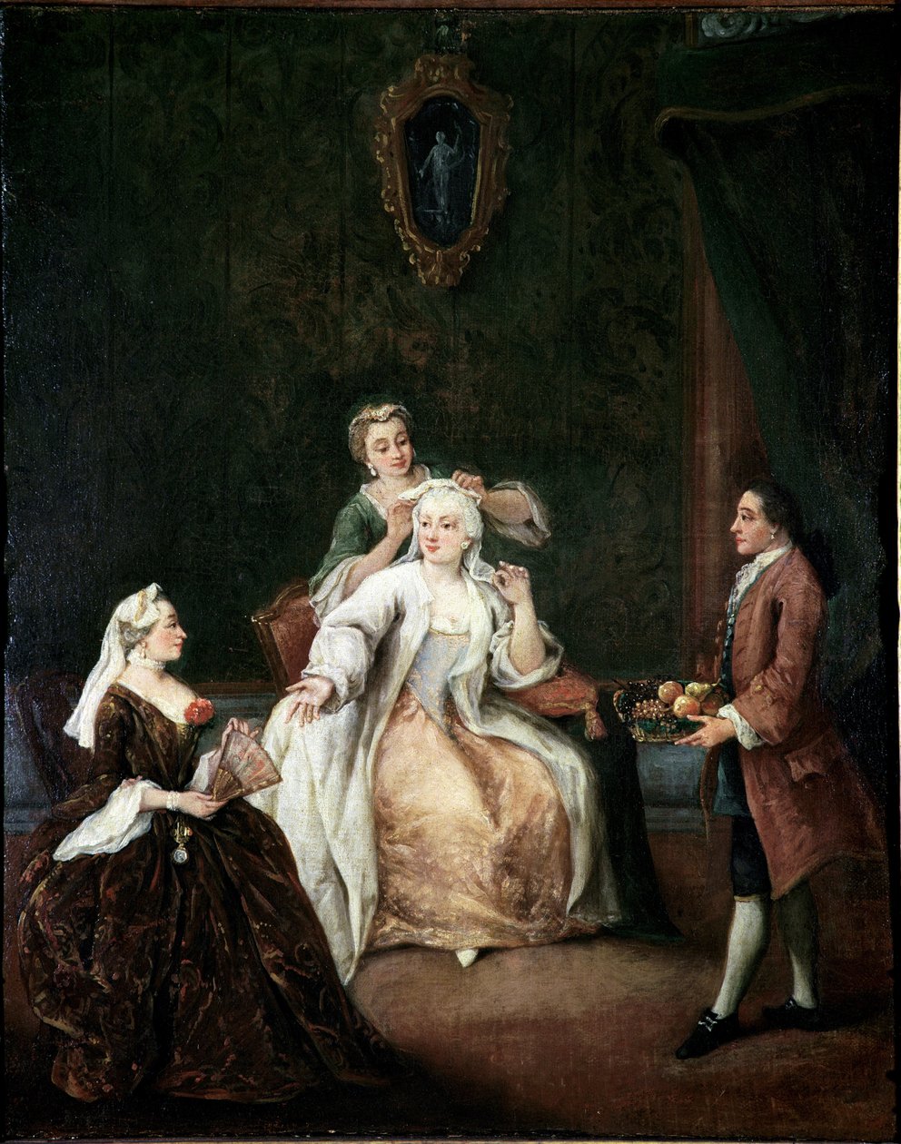 El peluquero Pintura de Pietro Longhi (1702-1785) circa 1760 Venecia, Ca 