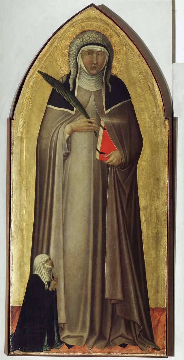 Políptico de la vida de Beata Umiltà (detalle) de Pietro Lorenzetti