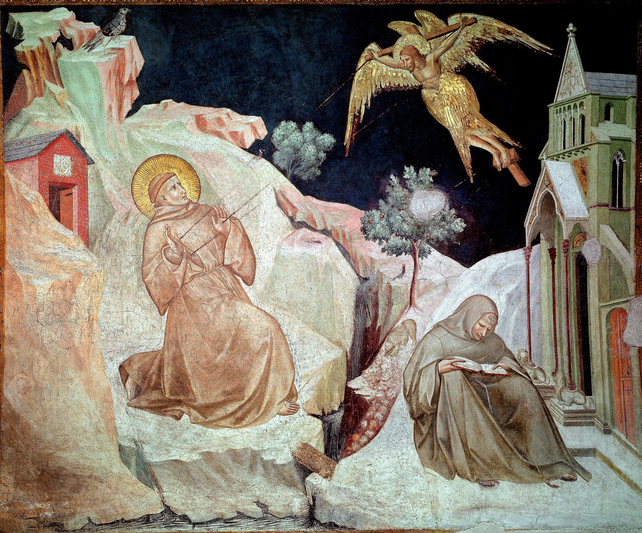 San Francisco de Asís recibiendo los estigmas de Pietro Lorenzetti