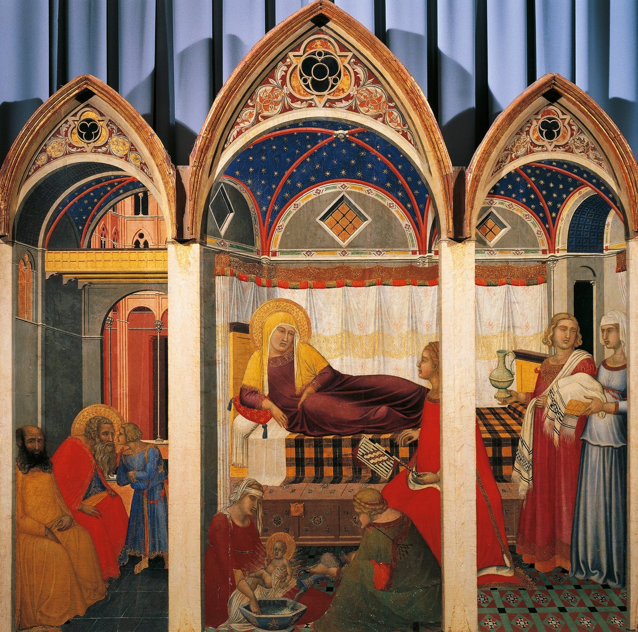 Tríptico de la natividad de la Virgen de Pietro Lorenzetti