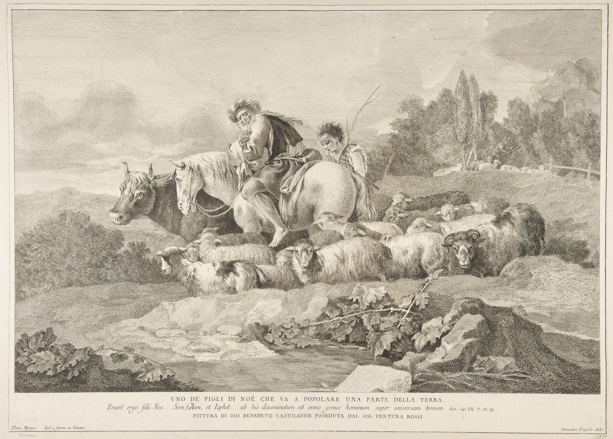 Uno de los Hijos de Noé que Va a Poblar una Parte de la Tierra de Pietro Monaco