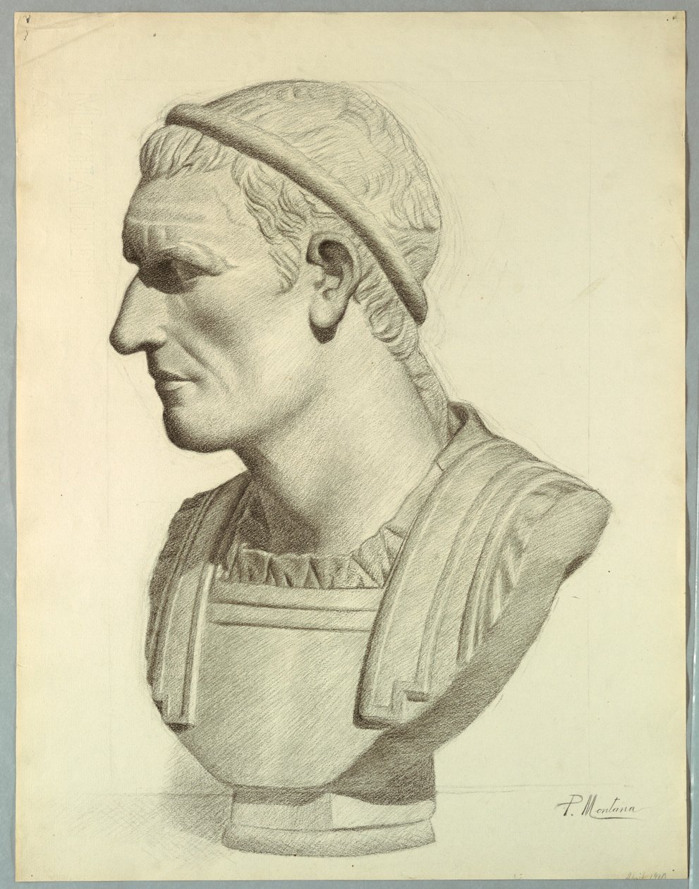 Busto de un senador romano (rendición de un molde de yeso) de Pietro Montana