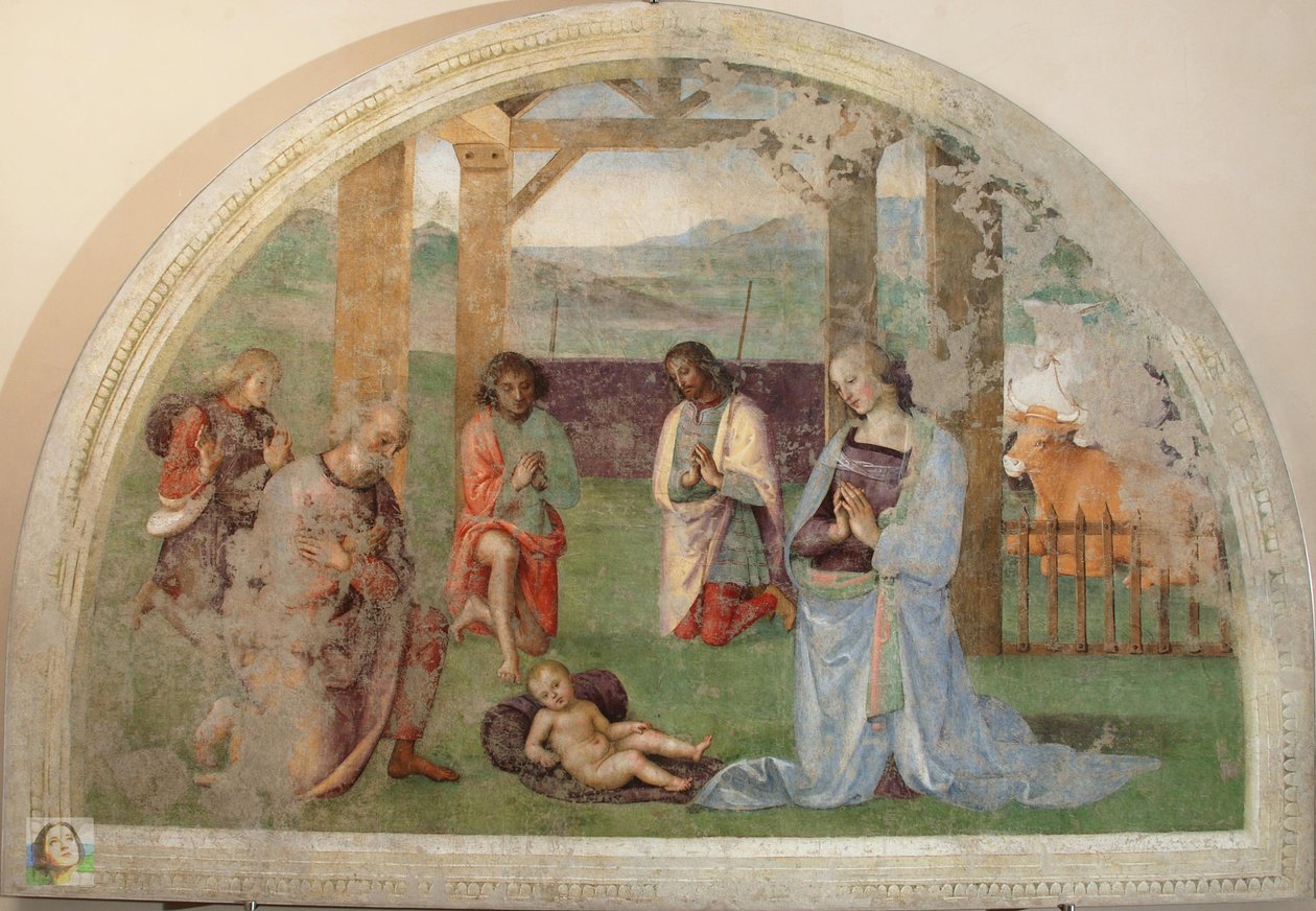 Adoración de los pastores de Pietro Perugino