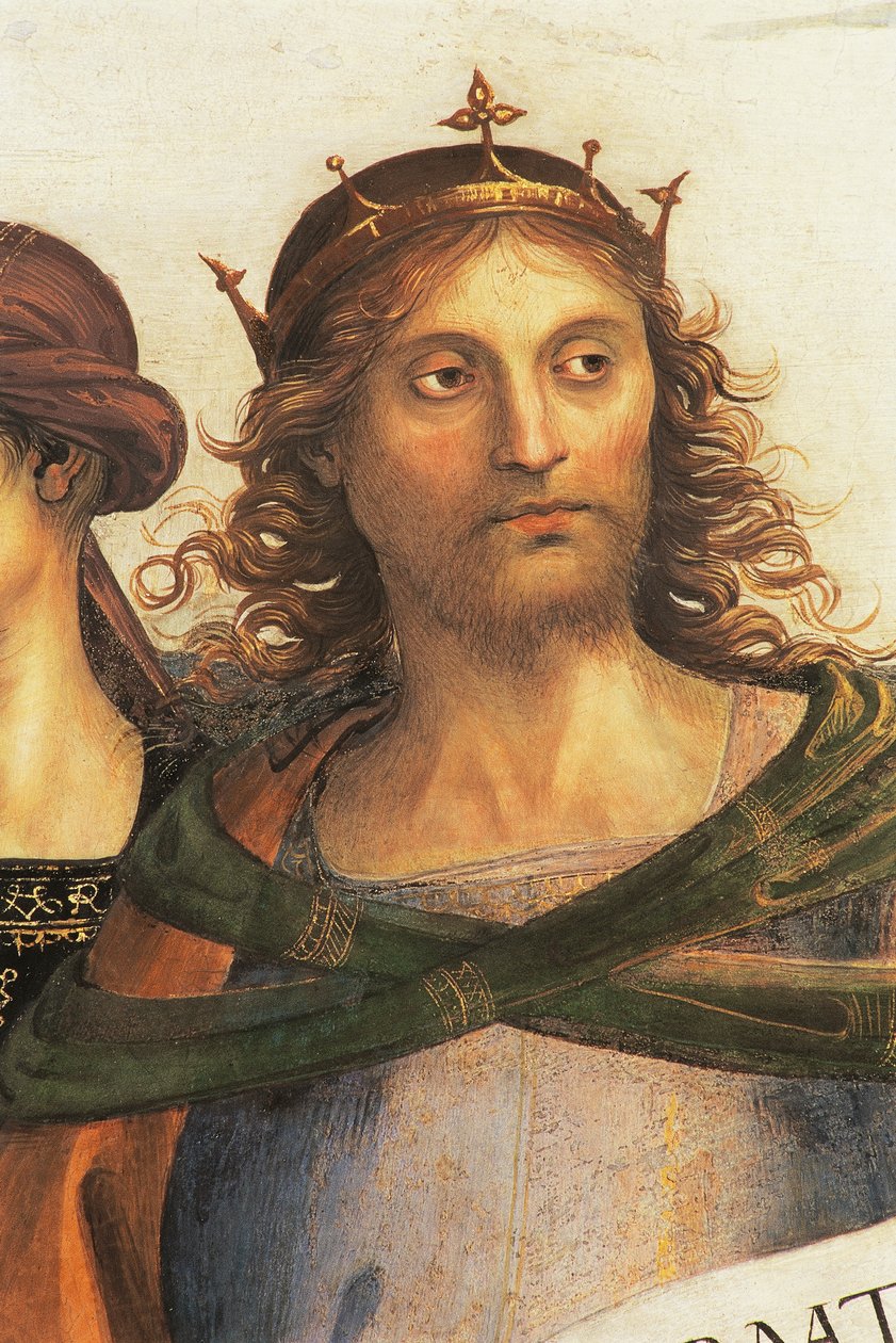 Salomón (detalle) del Santo Padre con profetas y sibilas de Pietro Perugino