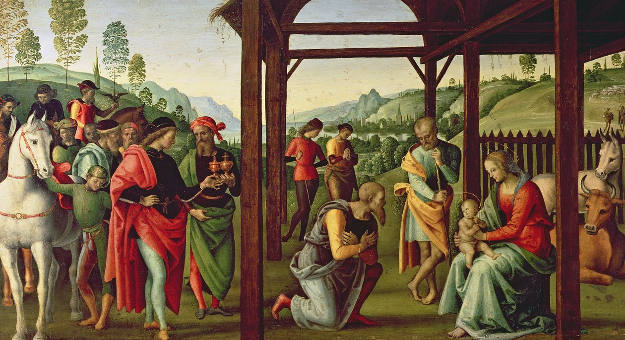 La adoración de los magos de Pietro Perugino