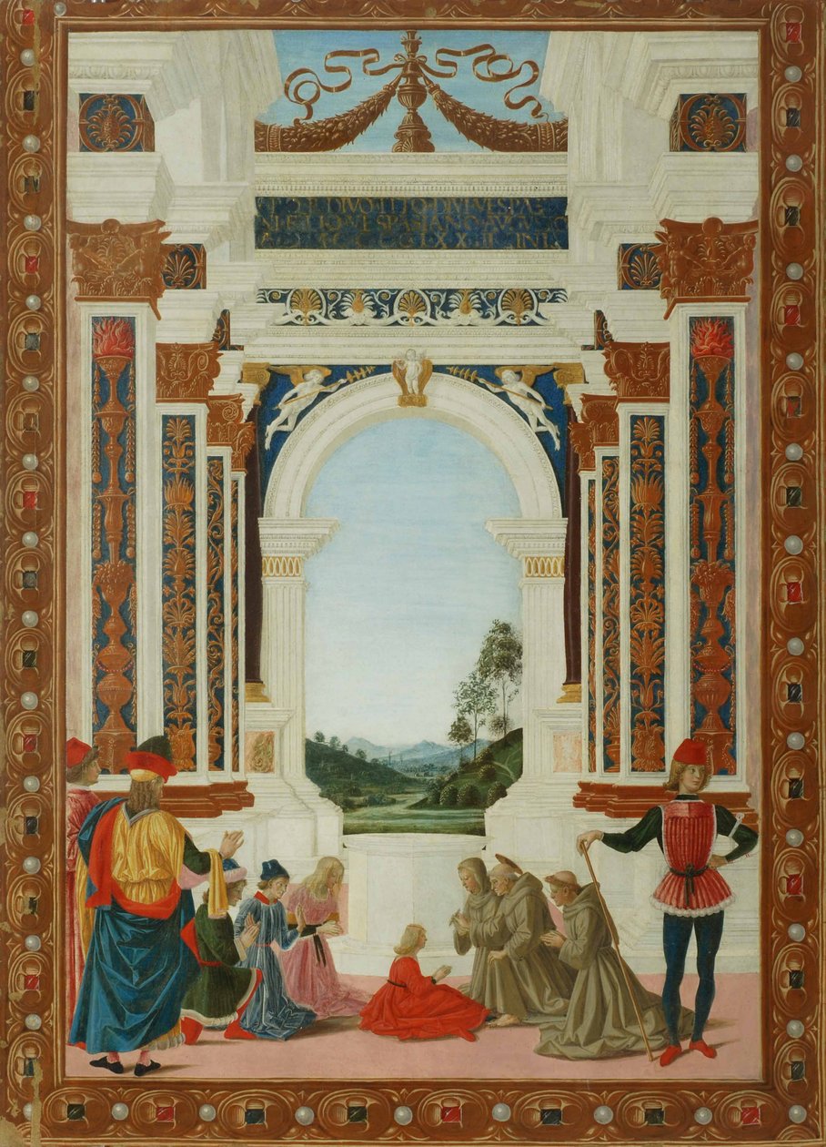 El milagro curativo de San Bernardo, c. 1473 de Pietro Perugino