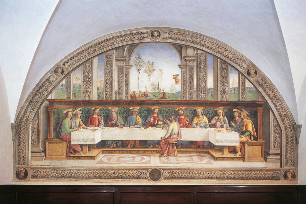 La última cena de Pietro Perugino
