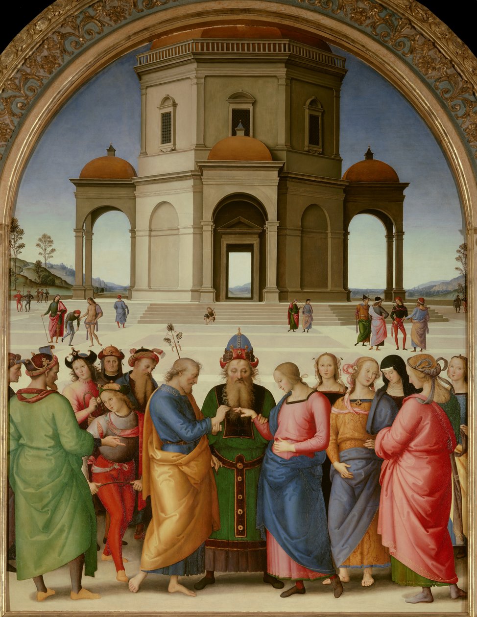 El matrimonio de la Virgen de Pietro Perugino
