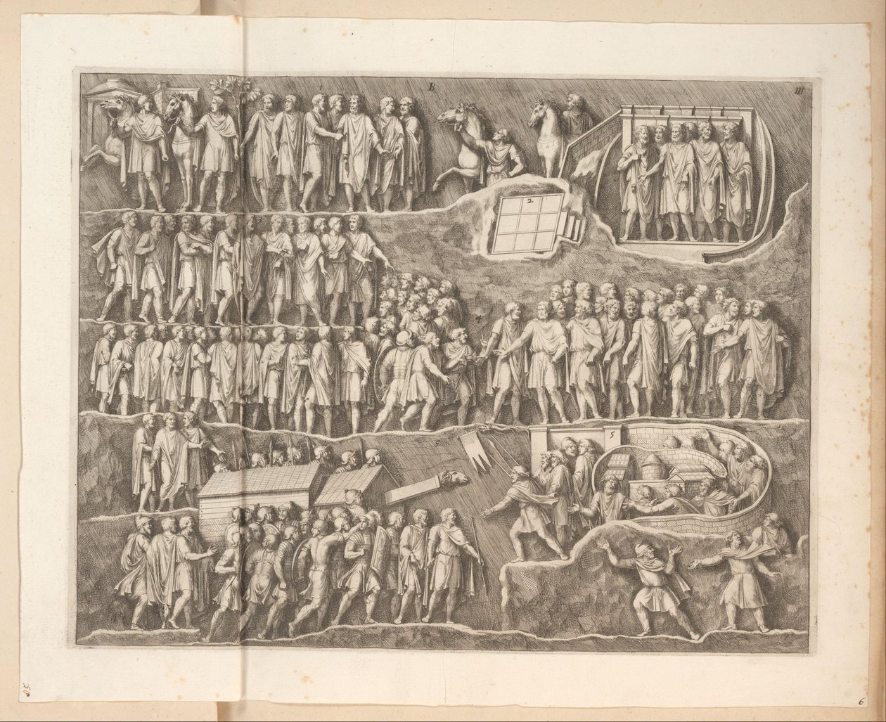 Relieves en el Arco de Septimio Severo en Roma de Pietro Sante Bartoli